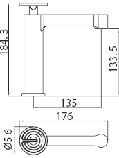 MITIGEUR MONOCOMMANDE LAVABO CHROME BDC033-1