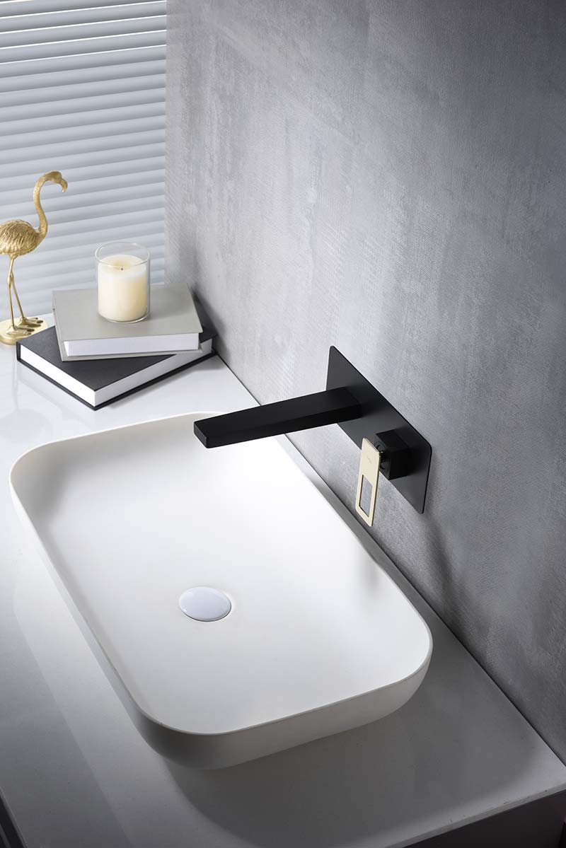 MITIGEUR ENCASTRE MONOCOMMANDE NOIR MAT/OR BRILLANT BDC032-4GOLD
