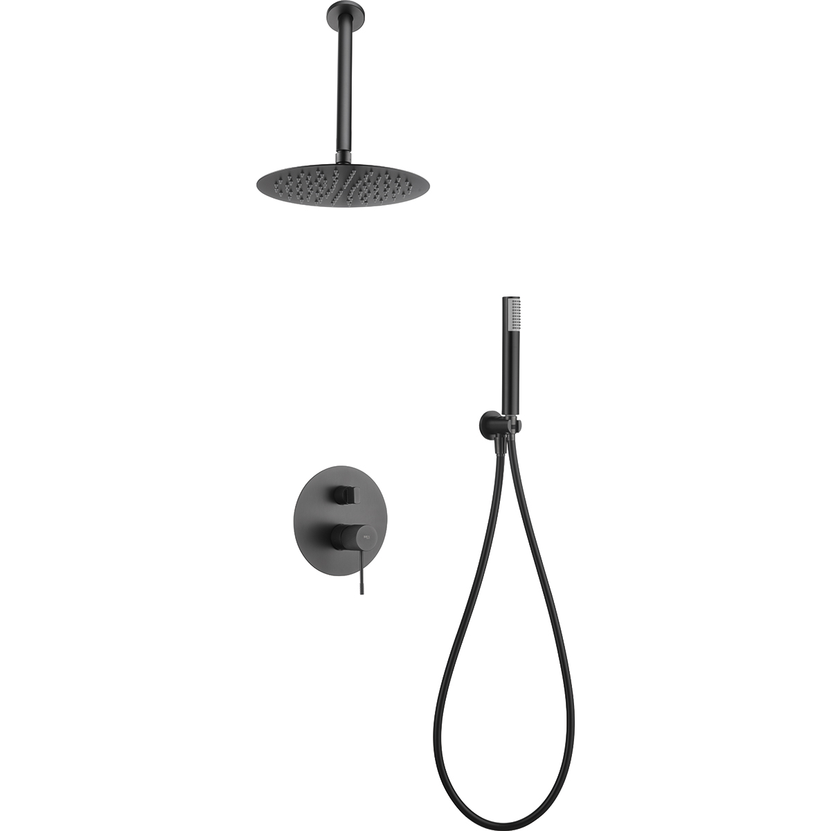 ENSEMBLE DE DOUCHE ENCASTRE BLACK GUN METAL GPQ038/BGM
