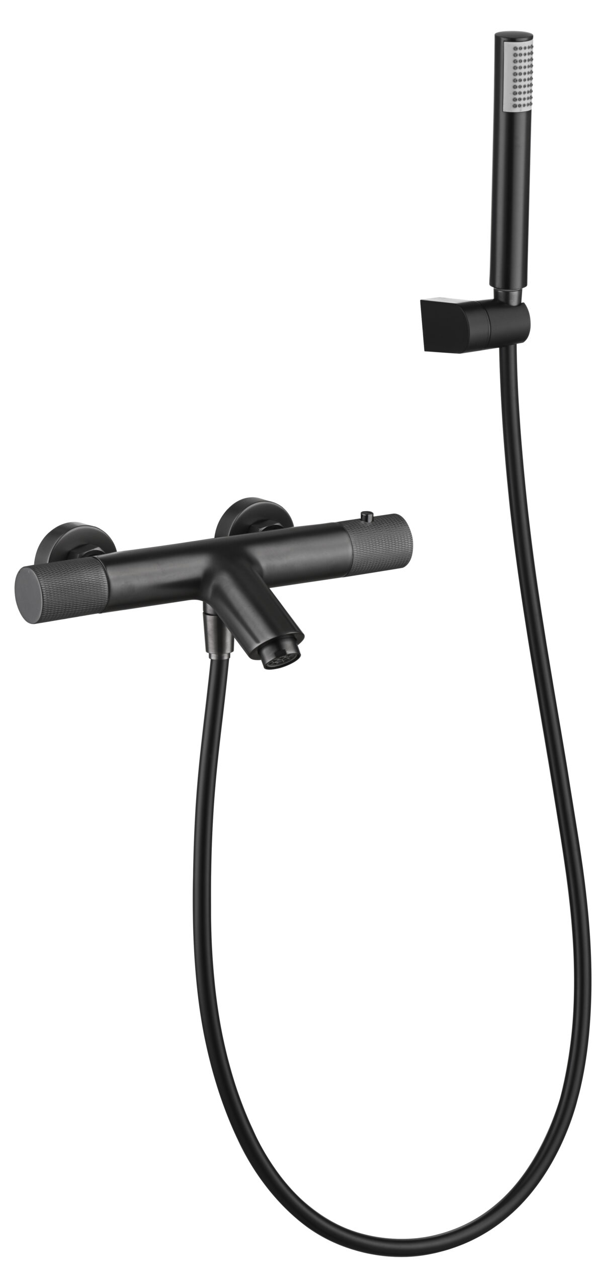 MITIGEUR BAIN/DOUCHE MONOCOMMANDE THERMOSTATIQUE BLACK GUN METAL BTD038-4BGM