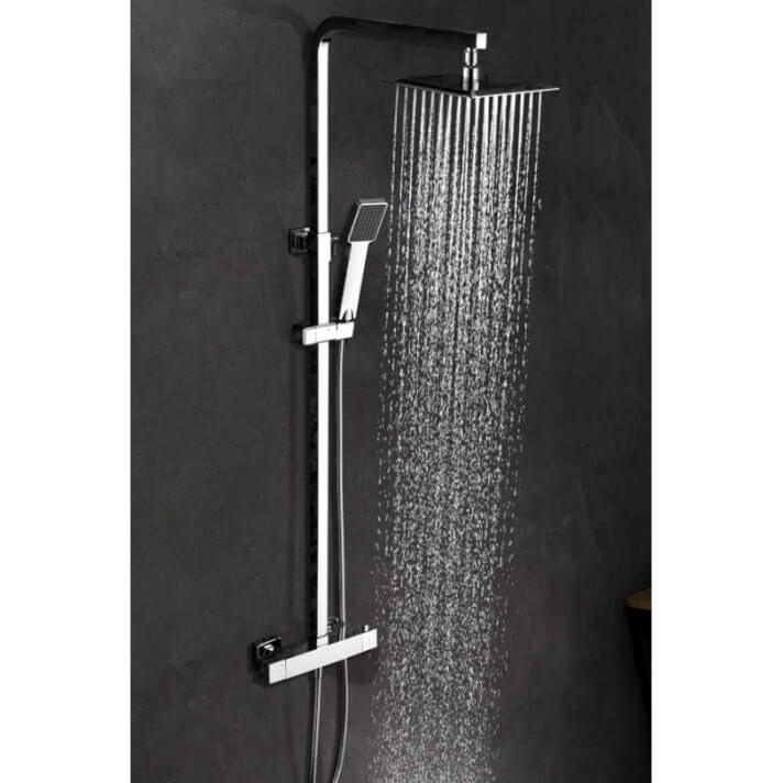 ENSEMBLE DE DOUCHE THERMOSTATIQUE CHROME BTV013