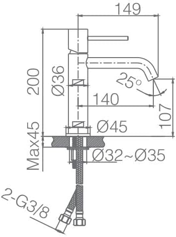 MITIGEUR MONOCOMMANDE OR ROSE BROSSE BDM039-1ORC