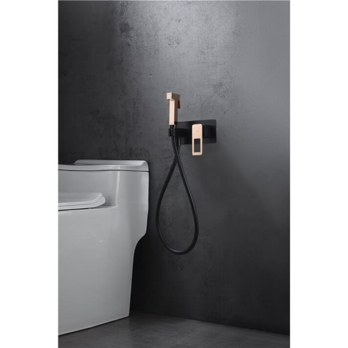 MITIGEUR ENCASTRE POUR BIDET NOIR MAT DORE ROSE BDC032-5NOR