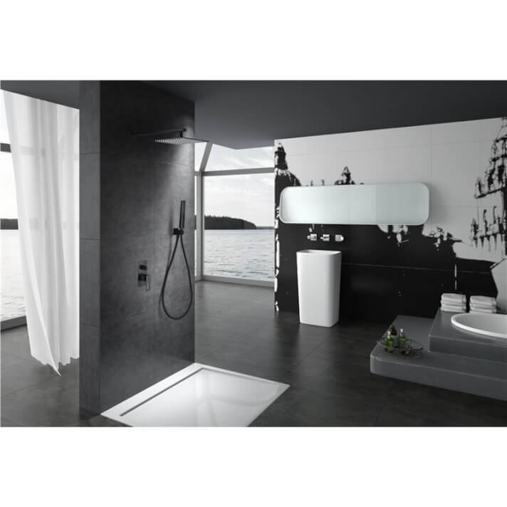 ENSEMBLE DE DOUCHE ENCASTRE NOIR MAT BDES37-6NG