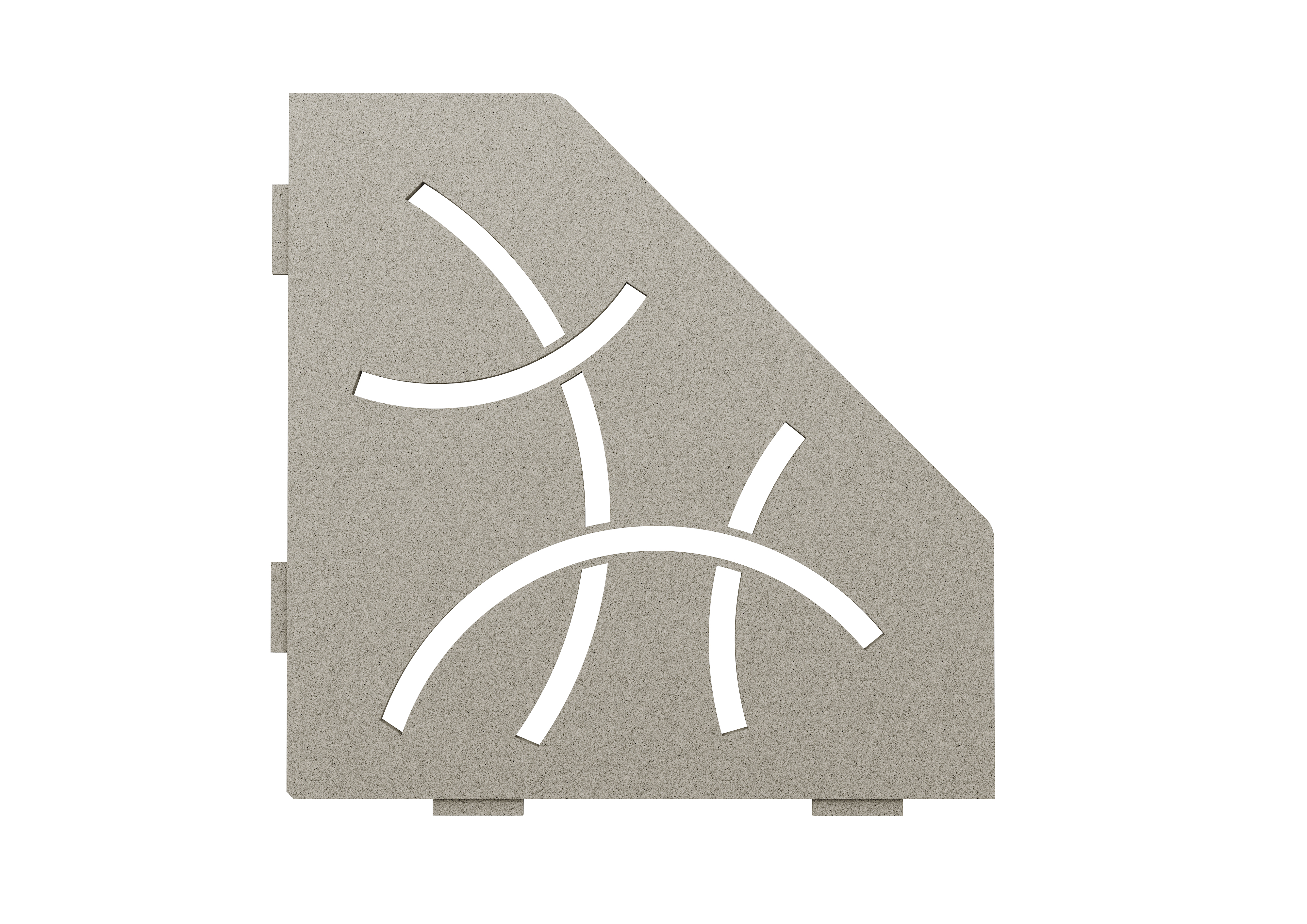 TABLETTE CURVE GRIS PIERRE
