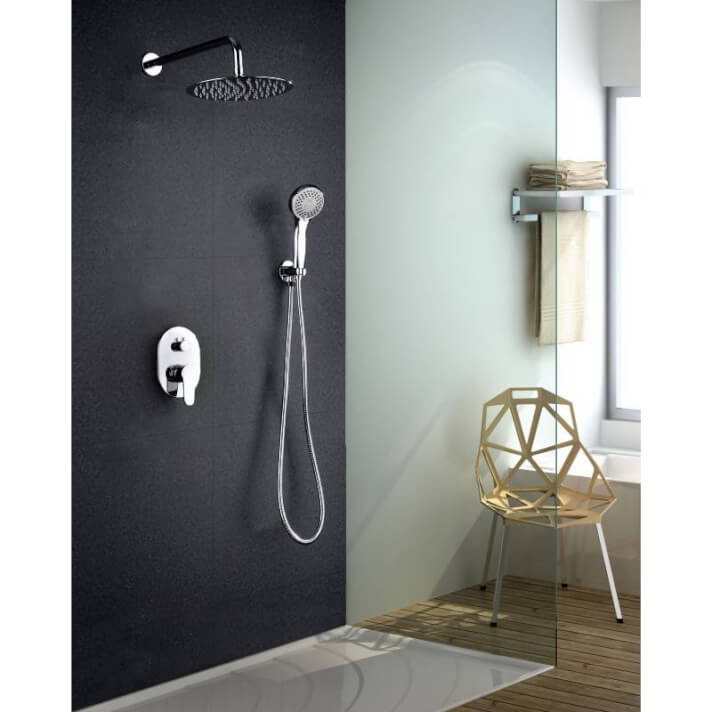 ENSEMBLE DE DOUCHE ENCASTRE CHROME GPE005