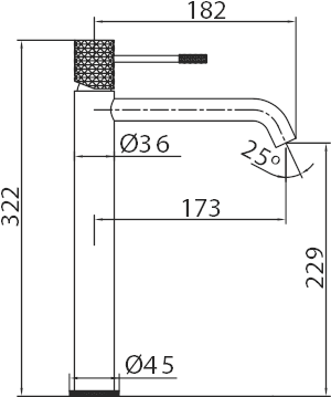 MITIGEUR MONOCOMMANDE BEC HAUT CHROME BDG053-3