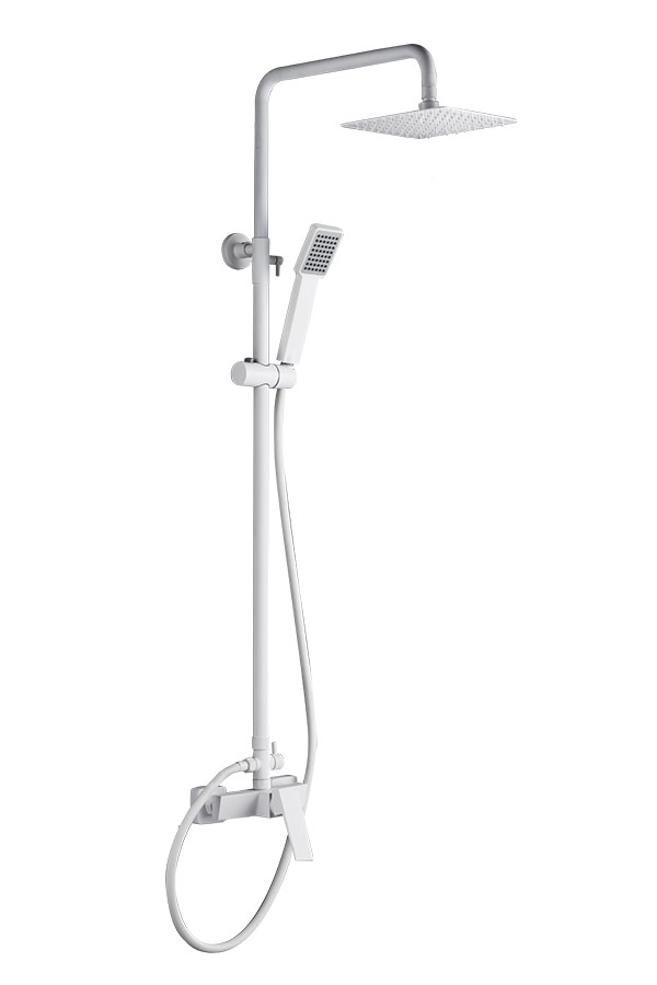 ENSEMBLE DE DOUCHE BLANC MAT BDAR02/BL