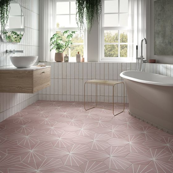 GEOMETRY BRICK CREME GLOSS 6X25