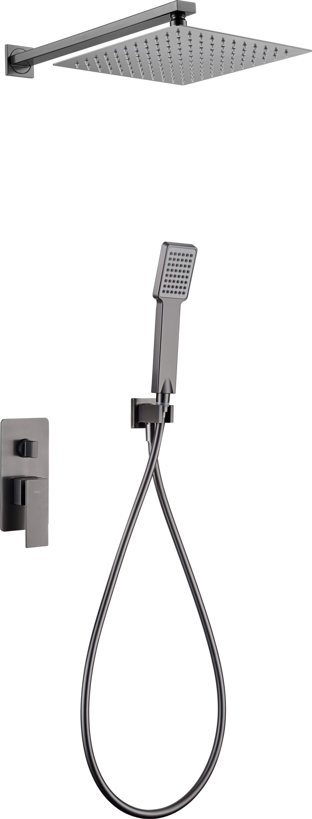 ENSEMBLE DE DOUCHE ENCASTRE BLACK GUN METAL GPP048/BGM