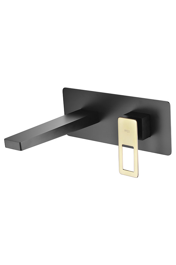 MITIGEUR ENCASTRE MONOCOMMANDE NOIR MAT/OR BRILLANT BDC032-4GOLD