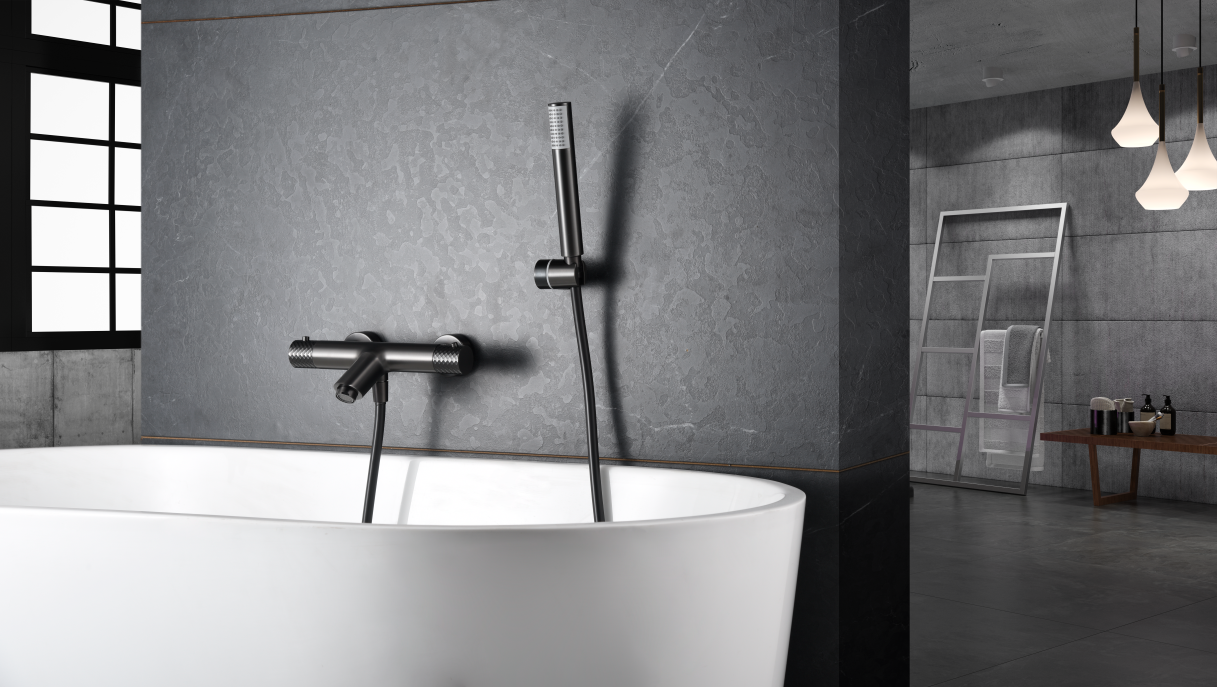 MITIGEUR BAIN/DOUCHE THERMOSTATIQUE BLACK GUN METAL BTG053-4BGM