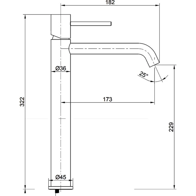 MITIGEUR MONOCOMMANDE BEC HAUT CHROME BDM039-3