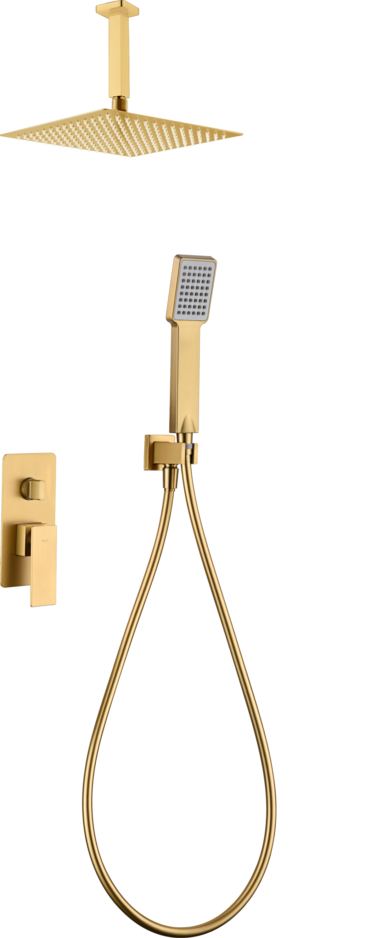 ENSEMBLE DE DOUCHE ENCASTRE OR BROSSE GPC061/OC