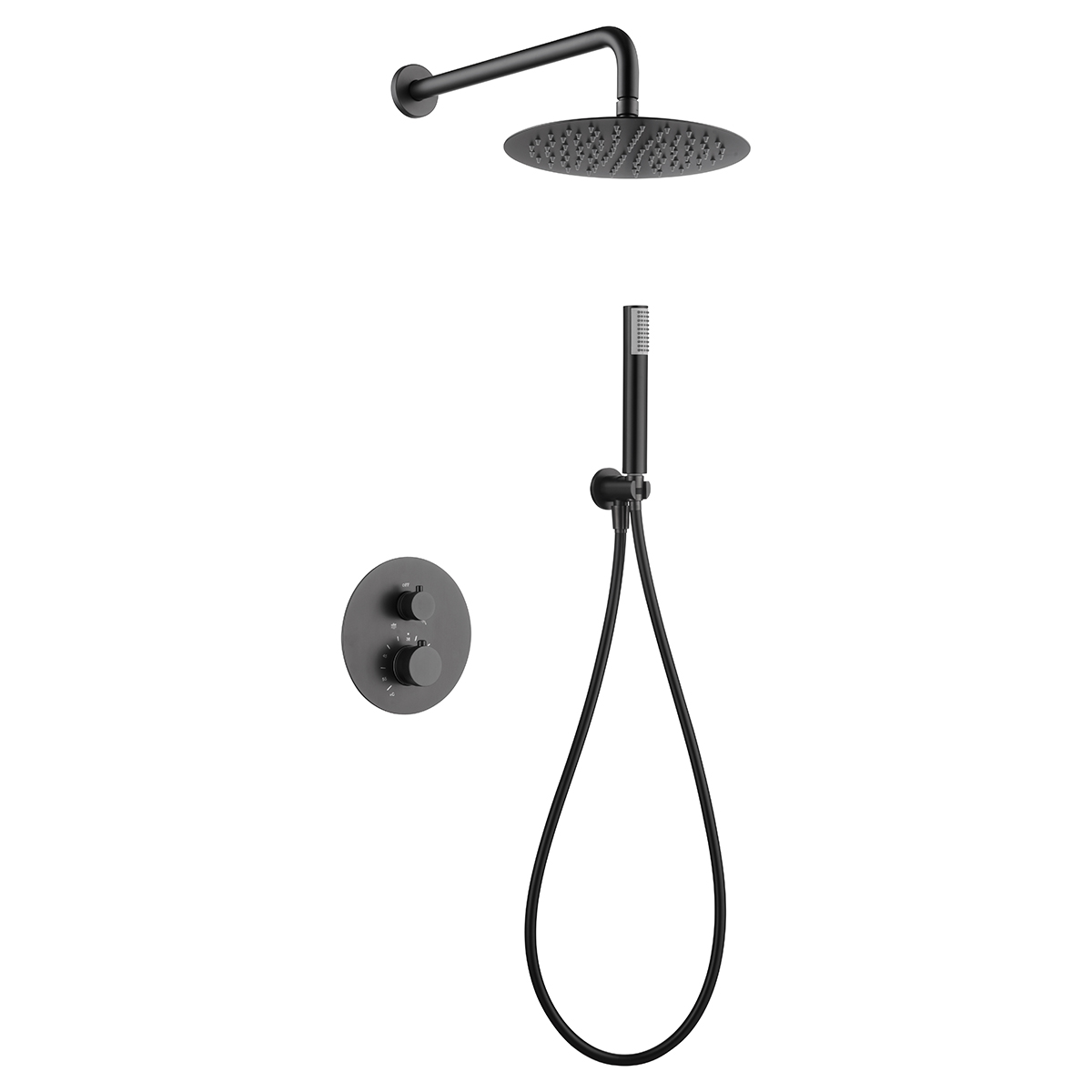 ENSEMBLE DE DOUCHE ENCASTRE BLACK GUN METAL GTD038/BGM