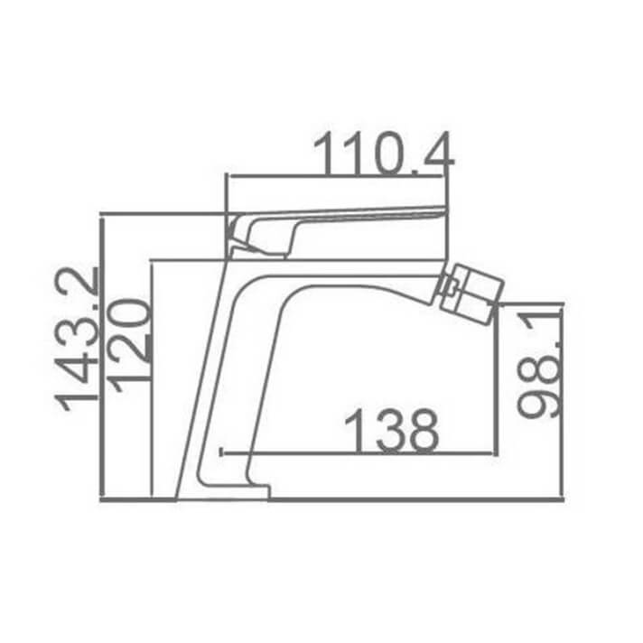 MITIGEUR MONOCOMMANDE DE BIDET BLANC MAT BDF016-2BL