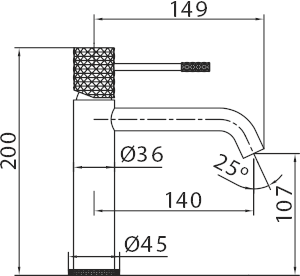 MITIGEUR MONOCOMMANDE OR BROSSE BDG053-1OC